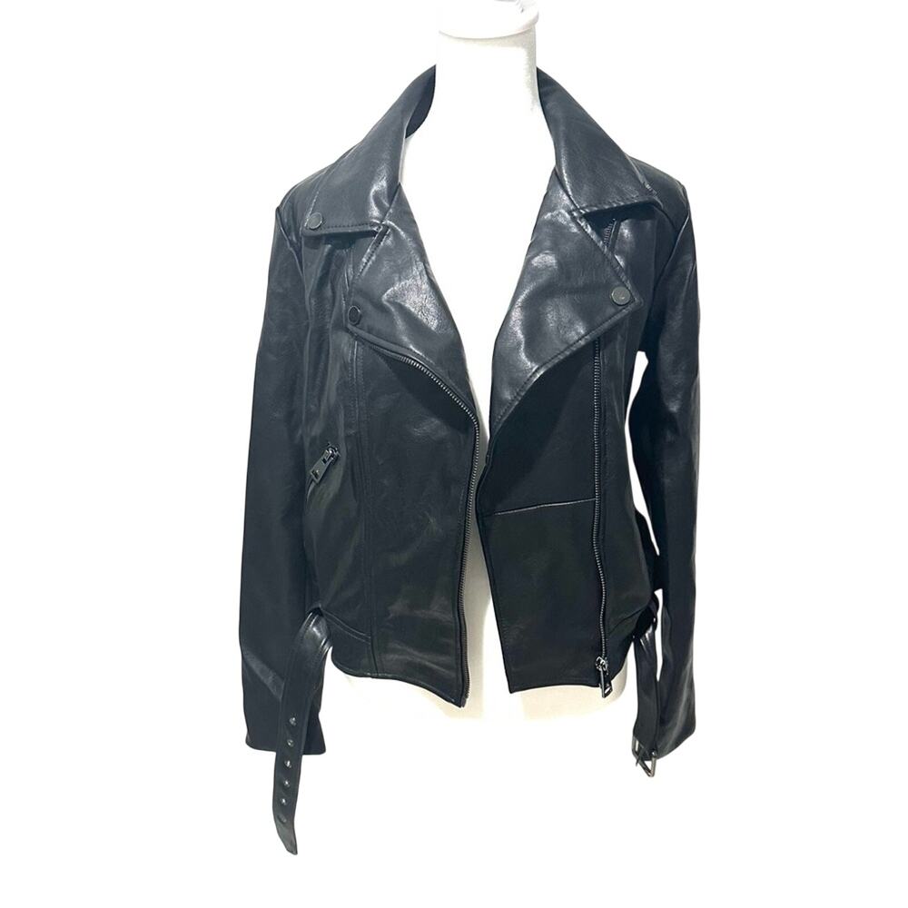 Black Biker Jacket, Size Medium NWT